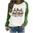 thumbnail image 2 of VKOYWKM Thanksgiving Sweatshirts for Women Vintage Thankful Graphic Crewneck Sweatshirt Color Block Raglan Long Sleeve Pullover Tops, 2 of 4