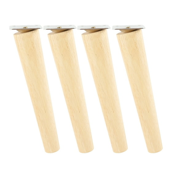 HOTBEST Wood Furniture Legs for Chair Table Sofa Closet Feet 4PCS Solid Wood Replacement Couch Chair Coffee Table Desk Closet Cabinet Bench Oblique Feet