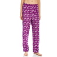 thumbnail image 3 of Leveret Womens Fleece Pants Purple Elephant L, 3 of 3