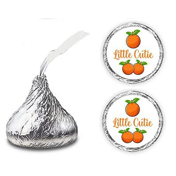 216 Little Cutie Kisses Labels, Themed Stickers For Baby Shower Or Birthday Party, Event Decorations, Thank You Stickers, Wrappers, Favors Great For Tags, and Supplies. Made in USA