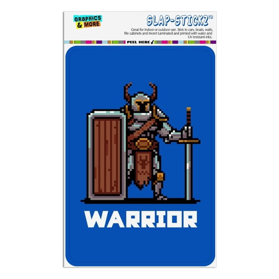 8-Bit Pixel Retro Warrior Knight Fighter Games RPG Home Business Office Sign
