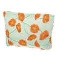 thumbnail image 1 of Bolsas De Cosméticos Con Flores, Bolsas De Maquillaje Con Cremallera De Color Naranja, Verde, 1 of 7