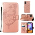 thumbnail image 1 of Galaxy A71 5G Wallet Case, Embossed Butterfly PU Leather Credit Card Holder Slots Full Body Protection Kickstand Flip Folio Shockproof TPU Phone Cover for Samsung Galaxy A71 5G, Rosegold, 1 of 7