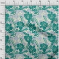 thumbnail image 3 of oneOone Rayon Teal Green Fabric Asian Floral Diy Clothing Quilting Fabric Print Fabric By Yard 56 Inch Wide, 3 of 4