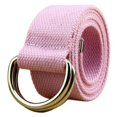 thumbnail image 2 of WOCACHI Canvas Belt Belt for Men/Women with Metal Double D Ring Buckle Casual Pants Canvas Belt D Buckle Half Ring 48inch（）, 2 of 7