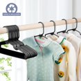 thumbnail image 6 of ACSTEP 40 Pack Kids Hangers Plastic, 11.4 Inch Non-Slip Baby Hangers for Closet, Baby Clothes Hangers for Pants Shirts Outfit Onesie, Black, 6 of 8