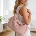 thumbnail image 6 of Women's Solid Color Crossbody Bag Commute Shoulder Bag Multi-Pocket Lightweight Large Capacity Nylon Crossbody Tote Water-Resistant with Zippered Compartments Adjustable Strap Organizer Purse, 6 of 6