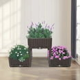 thumbnail image 6 of 3-Tier Raised Garden Bed Planter Box - 44.5" Brown Plastic Stackable Planter for Vegetables/Flowers w/Drainage Holes, 6 of 13
