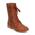 thumbnail image 1 of New Women Liliana Raylee-5 Distressed Mesh Cap Toe Zip Military Boot Size, 1 of 5