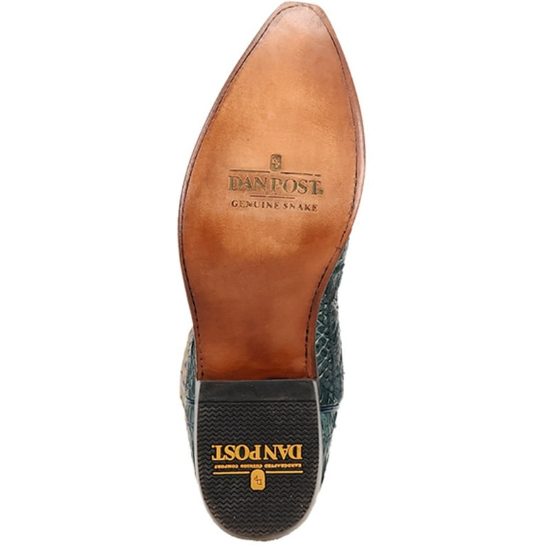 Dan Post Men's Exotic Snake Western Boot Snip Toe Blue 11 D(M) US