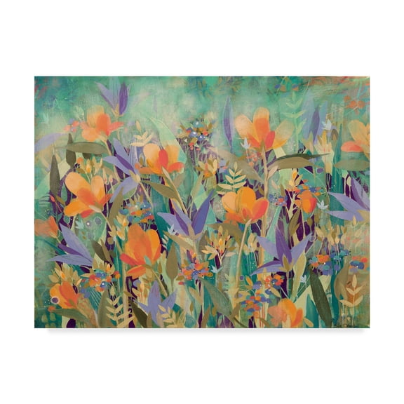 Trademark Fine Art 'Summer Garden Abstract Modern' Canvas Art by Sue Davis
