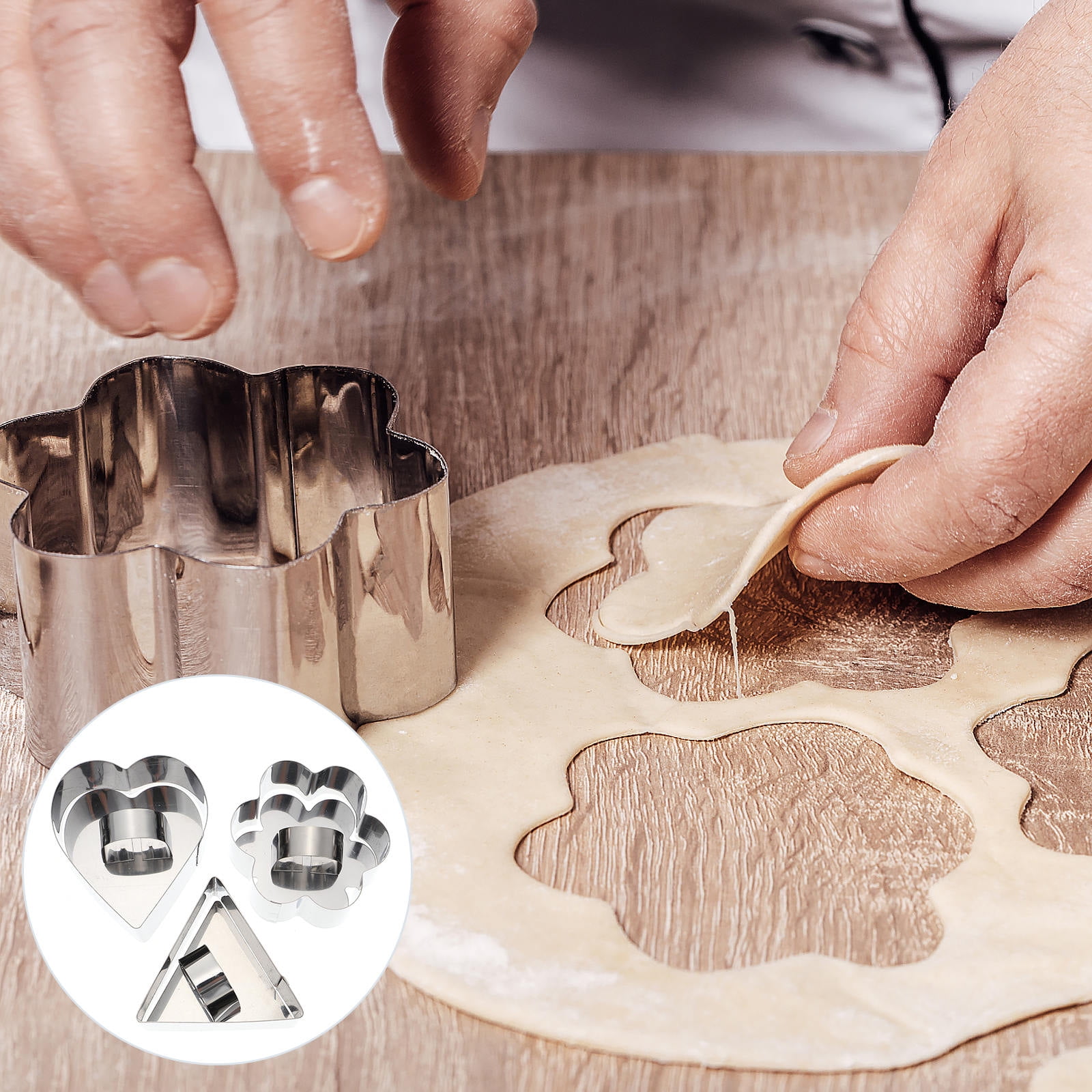 USHOBE DIY Biscuit Molds Stainless Steel Cookie Cutters Lightweight Baking Accessories