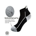 thumbnail image 4 of Luxtrada 4 Pairs Mens Low Cut Ankle Athletic Socks Polyester Mesh Cushioned Running Ventilation Sports Tab Socks (White), 4 of 6