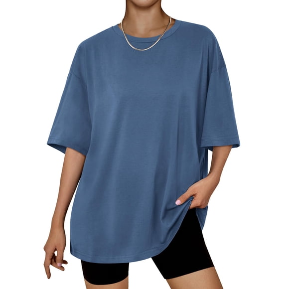 Camiseta oversize Trendy Queen azul para entrenamiento de verano XL