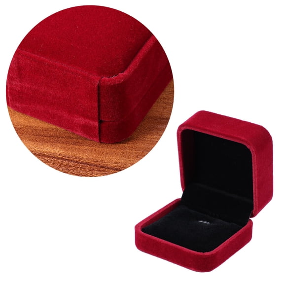 IBASETOY Necklace Storage Organizer Jewelry Box Wine Red 1Set Protection for Women