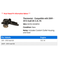thumbnail image 2 of Thermostat - Compatible with 2009 - 2012 Audi Q5 3.2L V6 2010 2011, 2 of 2