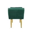 thumbnail image 7 of Lloyss Button Tufted Ottoman Bench in Upholstered Velvet Fabric with Arms Golden Legs, for Living Room, Entryway, Bedroom, 7 of 7