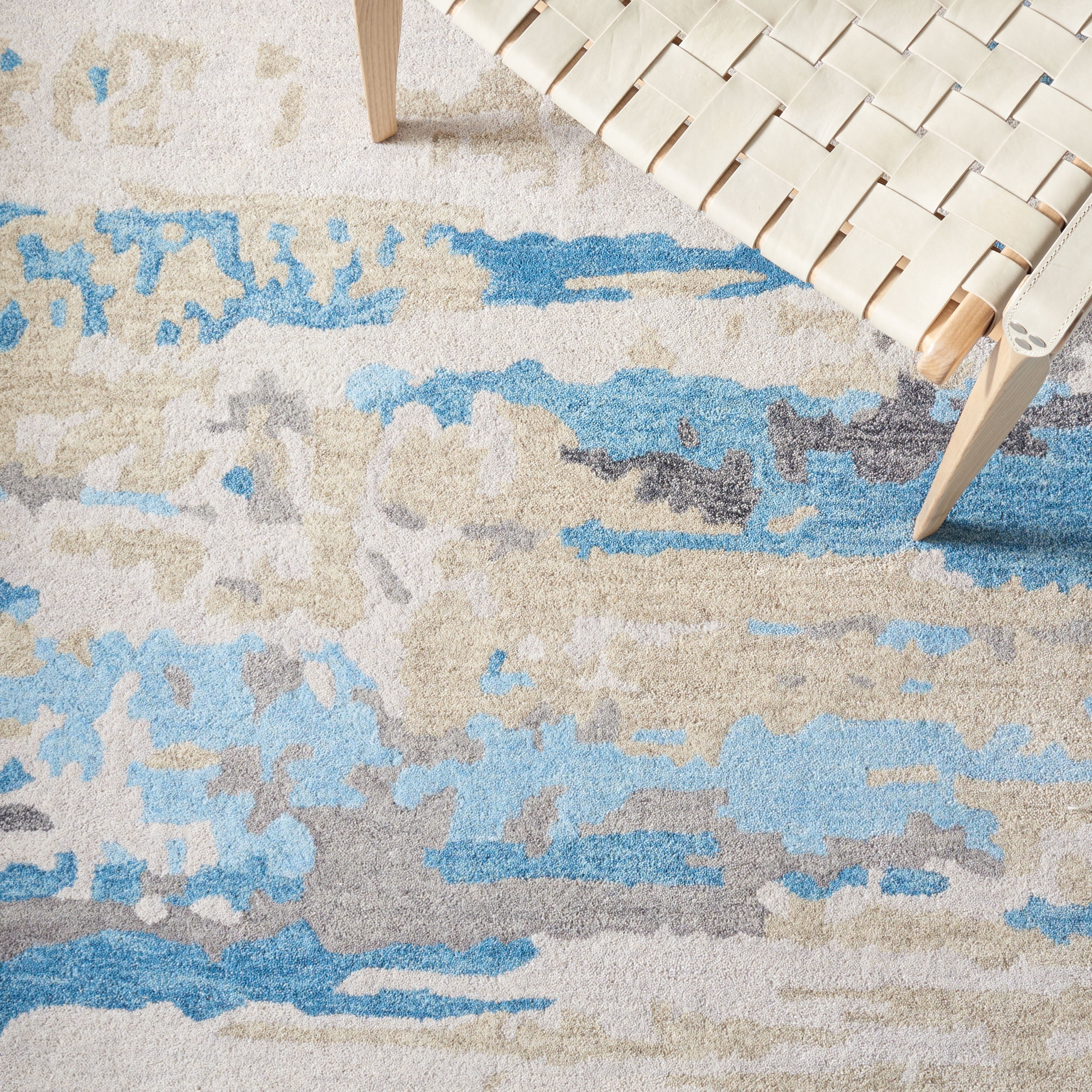 SAFAVIEH Soho Marcus Abstract Area Rug, Beige/Blue, 8' x 10'