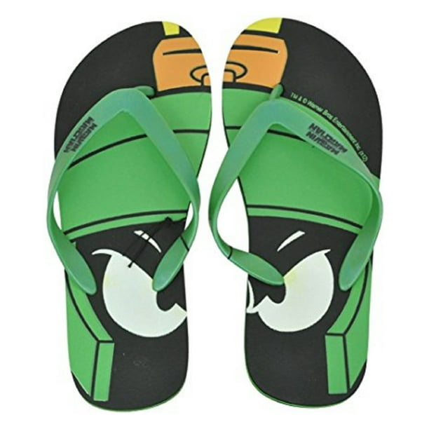 Concept One Accessories Looney Tunes Marvin The Martian Adult Flip Flop Thong Sandals Beach Medium 9 9 Walmart Com Walmart Com