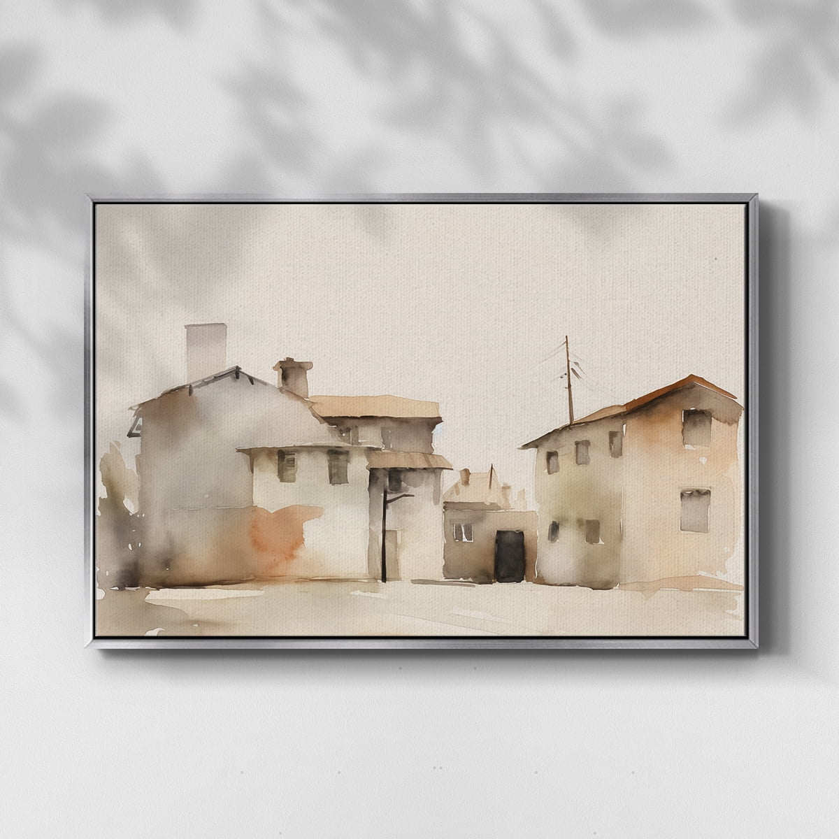 Vintage Landscape-XI By Wexford Home Framed in Silver Wood Gallery Wrapped Canvas 17 in. x 25 in.