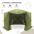 thumbnail image 7 of EAGLE PEAK 12x12 ft Portable Quick Pop Up Canopy Tent with 5 Wall Panels, 6 Sided Instant Gazebo Outdoor Camping Screen Tent, Green, 7 of 7