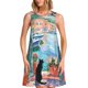 thumbnail image 1 of Easygdp Coastal Cat By The Window para Vestido Transpirable de Mujer, Vestido Suelto de Manga Corta con Pliegues y Bolsillos para el Verano, 1 of 7