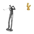 thumbnail image 1 of Figura De Resina De Gallo Golfista, Escultura Moderna De Pollo Golfista, Decoración De Estantería De Granja, Estatua De Gallo Feng Shui Para Cumpleaños, Aniversarios, Inauguración De La Casa, 1 of 8