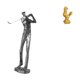 thumbnail image 1 of Figura de resina de gallo golfista, escultura moderna de pollo golfista, decoración de estantería de granja, estatua Feng Shui para cumpleaños, aniver, 1 of 8