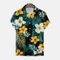 thumbnail image 5 of Mens Hawaiian Shirt Short Sleeve Button Down Shirts Tropical Floral Summer Beach Shirts,S-3XL, 5 of 7