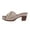Khaki, variant on Women High Heel Slide Sandals Summer Non Slip Chunky Heel Slippers Comfortable Arch Support Orthopedic Shoes with Metal Buckle Wedges Sandals White 8.5(41)