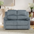 thumbnail image 4 of Bonzy Home Manual Loveseat Recliner Sofa 2-Seat Reclining Couch with Overstuffed Arms & Back, Gray, 4 of 7
