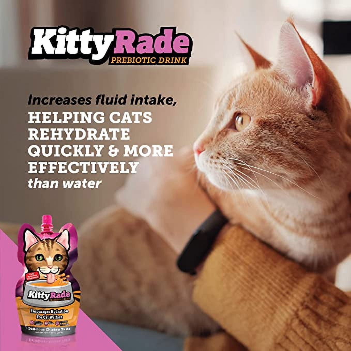 KittyRade & YummyRade Bundle/Prebiotic Drink and Gravy Meal Enhancer/Chicken Flavor/Digestion & Immune Support/3 - 8.4 fl. oz. Pouches
