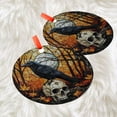 thumbnail image 3 of Raven Skull Ornament, Crow Window Decor, Gothic Halloween Art, Spooky Fall Home Decoration, Autumn Leaves Gift for Her or Him, Ornament 2025, Holiday 2025, Festive Home Accent,, 3 of 5
