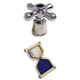 thumbnail image 1 of Reloj de arena de madera para niños pequeños, juguete Montessori sensorial para bebés, tablero de actividades y grifo Azul oscuro, 1 of 9