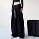 thumbnail image 4 of Pantalones deportivos con cordón elástico para mujer: pantalones casuales de cintura alta, mezcla de poliéster, corte holgado, tallas M-XXXL, primavera/otoño/invierno, 4 of 4