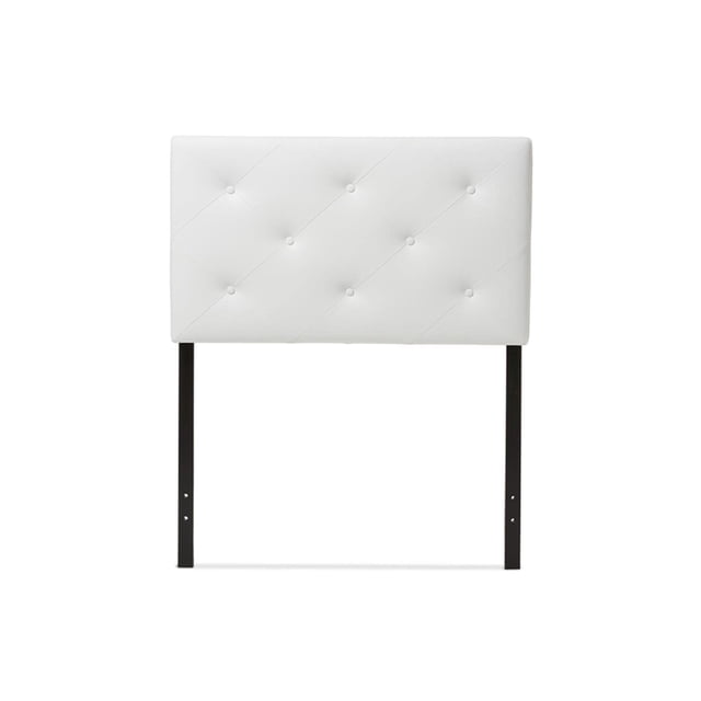 Bowery Hill Tête de Lit Moderne Rembourrée en Similicuir pour Lit Simple, Blanc
