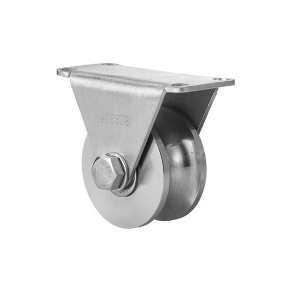 Stainless Steel Sliding Gate Wheels U Groove Track Roller Pulley U-Shaped Bracket Roller for Rolling Driveway Gate