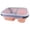 Pink, variant on 1 Pc 2-Compartment Silicone Collapsible Meak Kit Lunch Box Food Storage Containers with Lids Airtight Bento Box with Spoon Silicone Lunch Container for Adults Work Travel, 8.27x5.91x2.95 Inch, Gray