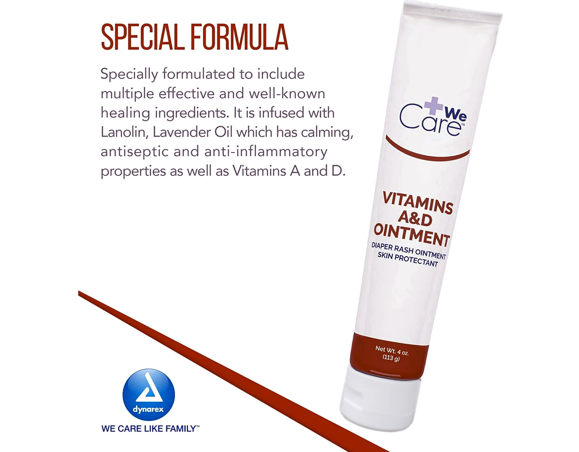 dynarex Diaper Rash Ointment 4 oz. Tube (Sold as CS/72)