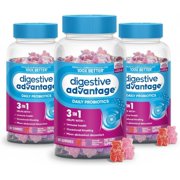Digestive Advantage Gummies for Digestive Health, Daily Probiotics for Women & Men, Support for Occasional Bloating, Minor Abdominal Discomfort & Gut Health, Superfruit Flavor, 90 Count (Pack of 3)