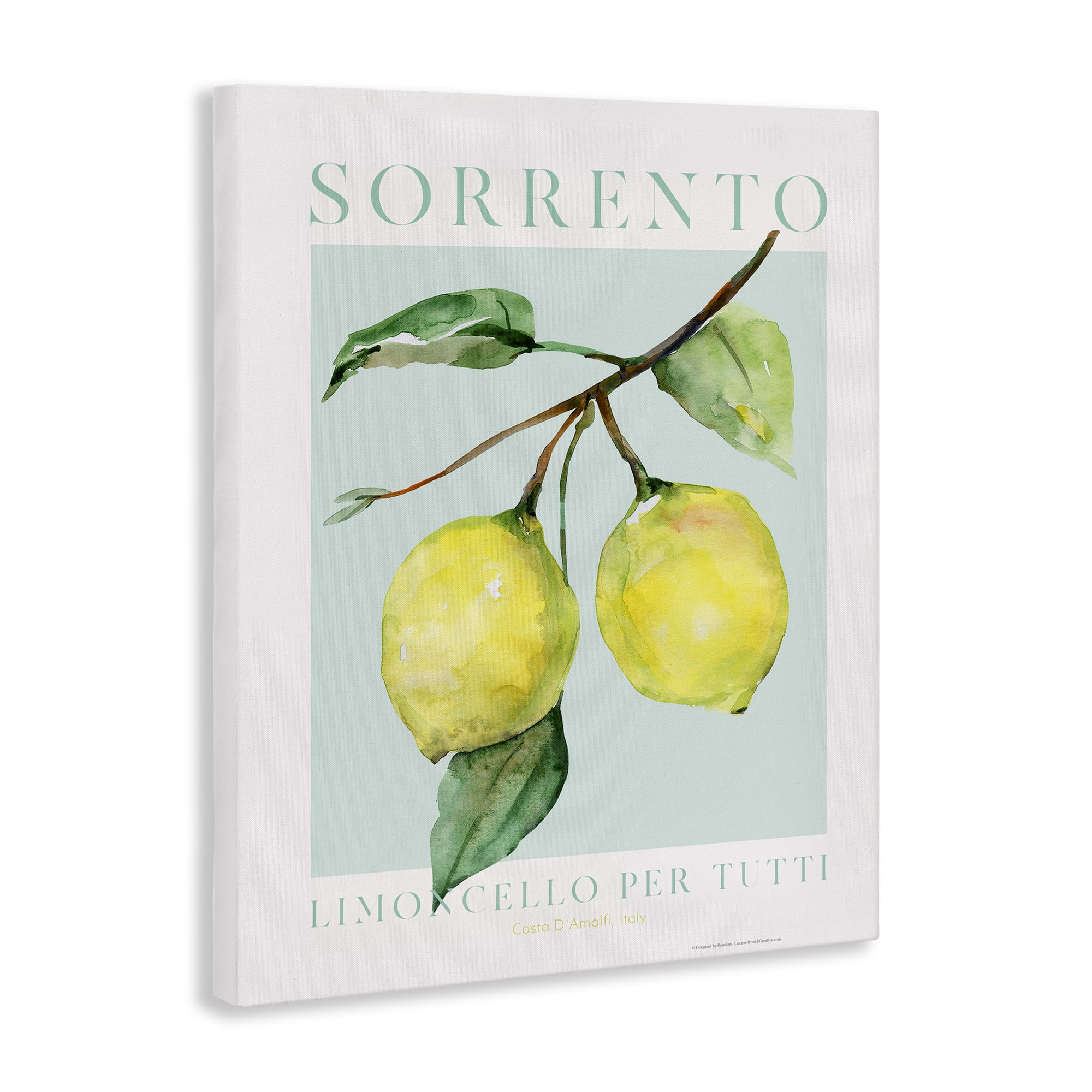 Stupell Industries Sorrento Lemon Branch Food & Beverage Painting Wrapped Canvas Art Print Wall Art, 24 x 30