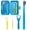 Traditional Orthodontic Blue Set, variant on Orthodontic Oral Care Kit with Case – Designed Specifically for Braces, Includes a Detachable Toothbrush, Interdental Brushes, Tongue Scraper, Brace Remover, and Bite Block – For Daily Use and Travel