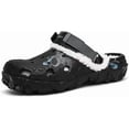 thumbnail image 2 of Unisex Winter Fur Lined Clogs Faux Fur Garden Shoes Fuzzy Houseclogs Indoor Outdoor Slip On Soft Lightweight Sandals with Adjustable Strap, 2 of 7