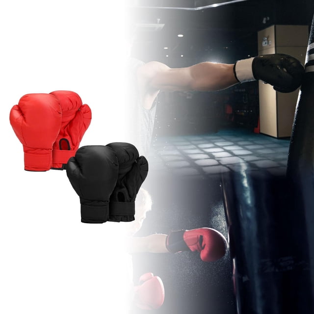 2 pares de guantes de entrenamiento de boxeo, guantes de sparring, protección de manos de práctica, PU, guantes de boxeo para entrenamiento, MMA, Muay Niños