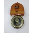 thumbnail image 1 of Antique Nautical Victorian Pocket Compass Repalica with leather case, 1 of 3