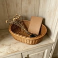 thumbnail image 4 of Plastic Wicker Basket, Imitation Rattan Woven Storage Bin for Kitchen Counter, Bread Serving Tray, Fruit and Snack Organizer for Pantry, Tabletop, or Outdoor Use, 4 of 6