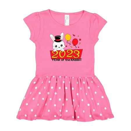 

Inktastic 2023 Year of the Rabbit Gift Toddler Girl Dress