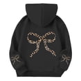 thumbnail image 5 of Mercatoo Hoodies for Girls Bow Graphic Oversized Leopard Hooded Sweatshirt Long Sleeve Cute Trendy Casual Pullover Tops, 5 of 7