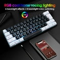 thumbnail image 4 of 60% Mini RGB Keyboard, 61 Keys LED Backlight Ergonomic Mechanical Feeling Wired Gaming Keyboard For Office Business Gaming, 4 of 8