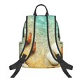 thumbnail image 2 of Naloa Starfish And Seashell On The Beach Print Lightweight DayBackpack Suitable for school, work, shopping, travel, etc., 2 of 5